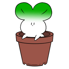 [LINEスタンプ] 苗うさぎ