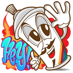 [LINEスタンプ] スプレー缶マン