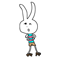 [LINEスタンプ] タレ目のうさぎボーイ