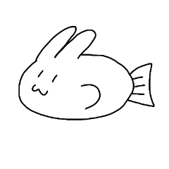[LINEスタンプ] うさぎ さかな
