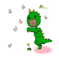 [LINEスタンプ] 元気な怪獣さん