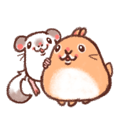 [LINEスタンプ] うさぎとチンチラ