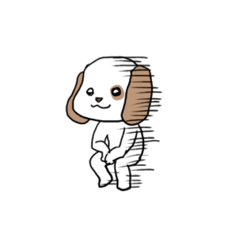 [LINEスタンプ] 感情表現に忙しい茶ぶち犬です。