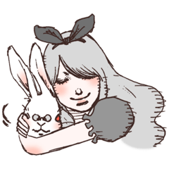 [LINEスタンプ] Red Eyed Girl