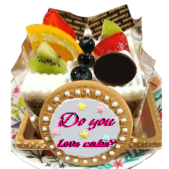 [LINEスタンプ] To those who love cake(in taiwan)