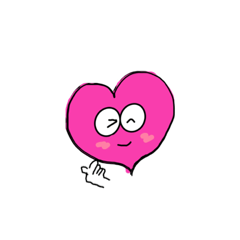 [LINEスタンプ] 可愛いピンクハートのステッカー