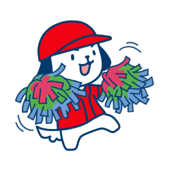 [LINEスタンプ] 広島ワンコが野球を応援