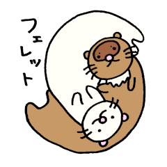 [LINEスタンプ] 日常で使えるフェレットのゆるスタンプ