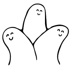 [LINEスタンプ] にこにこした白い生き物