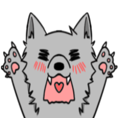 [LINEスタンプ] うちのオオカミさんの日常