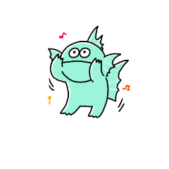 [LINEスタンプ] 小さい半魚人