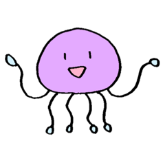 [LINEスタンプ] 宇宙人みたいなクラゲ