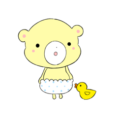 [LINEスタンプ] ふわふわくまちゃんの画像（メイン）