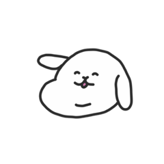 [LINEスタンプ] もちほっぺうさぎ