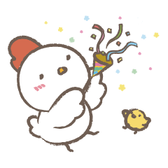 [LINEスタンプ] にわとりのなぴ