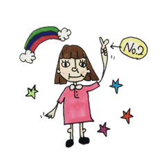 [LINEスタンプ] 手描きの女の子吹き出しスタンプ2