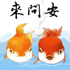 [LINEスタンプ] 金魚（中国風）2-日常会話