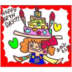 [LINEスタンプ] カラフルガールのニコニコ日常会話
