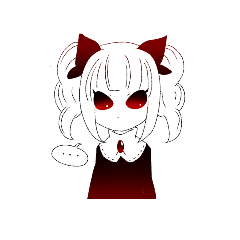[LINEスタンプ] 赤と黒の女の子