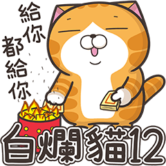 [LINEスタンプ] ランラン猫 12 (台湾版)の画像（メイン）