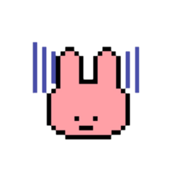 [LINEスタンプ] ドット絵うさぎちゃん