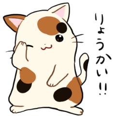 [LINEスタンプ] 三毛猫さんの日常