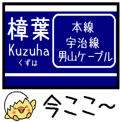 [LINEスタンプ] 私鉄 宇治線 本線 気軽に今この駅だよ！