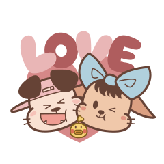 [LINEスタンプ] 犬の介＆猫の助（デビュー！）