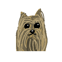 [LINEスタンプ] ためしにかいたヨークシャーテリア
