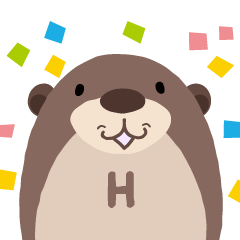 [LINEスタンプ] コツメカワウソのゆんきちくんの画像（メイン）