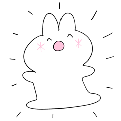 [LINEスタンプ] 小さめスタンプ うさぎ2