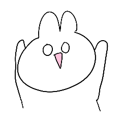 [LINEスタンプ] 小さめスタンプ うさぎ