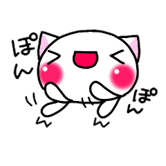 [LINEスタンプ] 赤ほっぺ猫の日常スタンプ