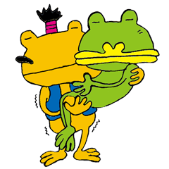 [LINEスタンプ] とのさまガエルとがまガエル