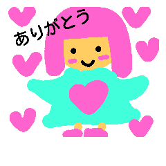 [LINEスタンプ] ピンクの髪の女の子
