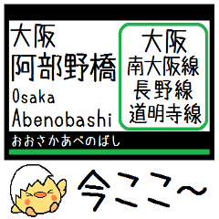 [LINEスタンプ] 大阪南大阪 長野 道明寺線 気軽にこの駅！