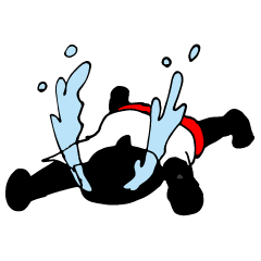 [LINEスタンプ] よりアクティブ！クマ黒