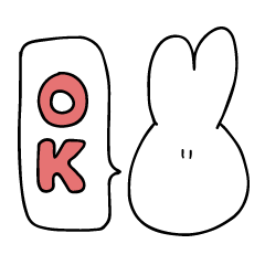 [LINEスタンプ] ちょっとヘンなうさぎ