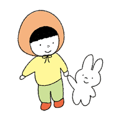 [LINEスタンプ] ずきんとうさぎ