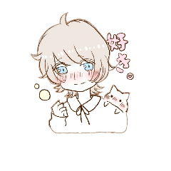 [LINEスタンプ] 肩乗せにゃんこ男の子 1 大好きな気持ち