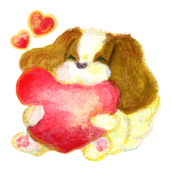 [LINEスタンプ] キャバリア❤️ほっこりいぬ