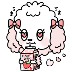 [LINEスタンプ] ももいろトイプードル
