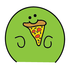 [LINEスタンプ] ピザ ＆ 豆