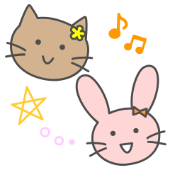 [LINEスタンプ] うさぎとねこの毎日スタンプ