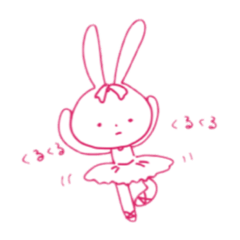 [LINEスタンプ] バレリーナうさぎのうさちゃん