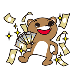 [LINEスタンプ] いろんな気持ちになるよね投資ベア