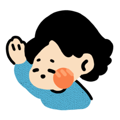 [LINEスタンプ] 青の可愛い子