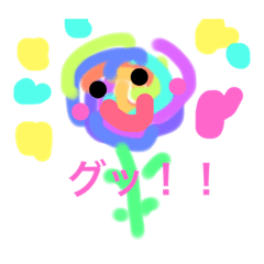 [LINEスタンプ] 虹色薔薇ちゃん