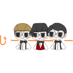 [LINEスタンプ] The Megane Boys(〇-〇￢)