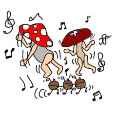 [LINEスタンプ] げんきなきのこ